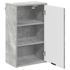 Juego de muebles de baño con cajón 3 pcs Gris hormigón