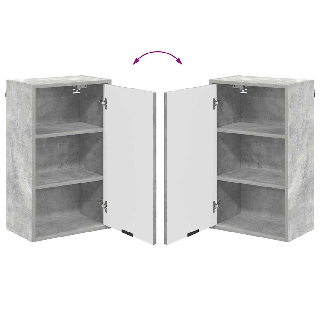 Juego de muebles de baño con cajón 3 pcs Gris hormigón