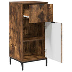 Juego de muebles de baño con cajón 3 pcs Roble ahumado