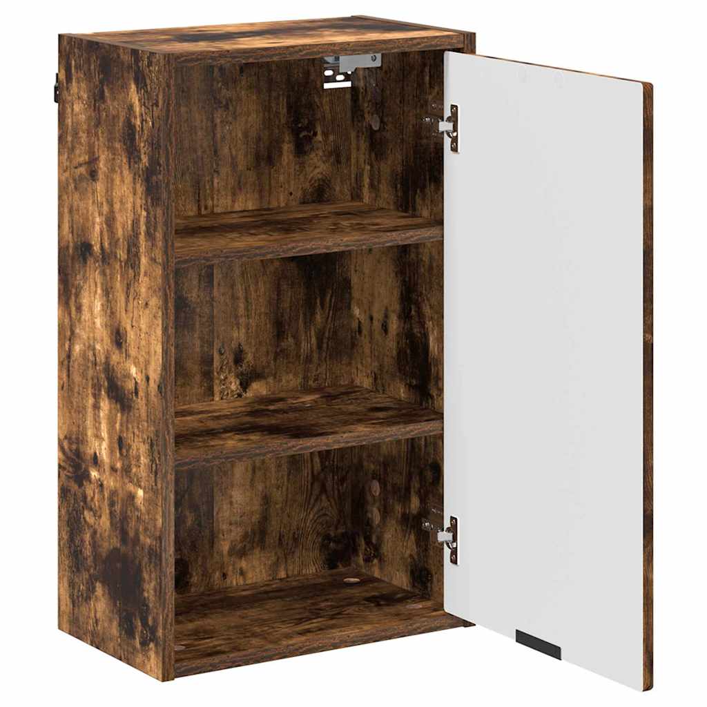 Juego de muebles de baño con cajón 3 pcs Roble ahumado