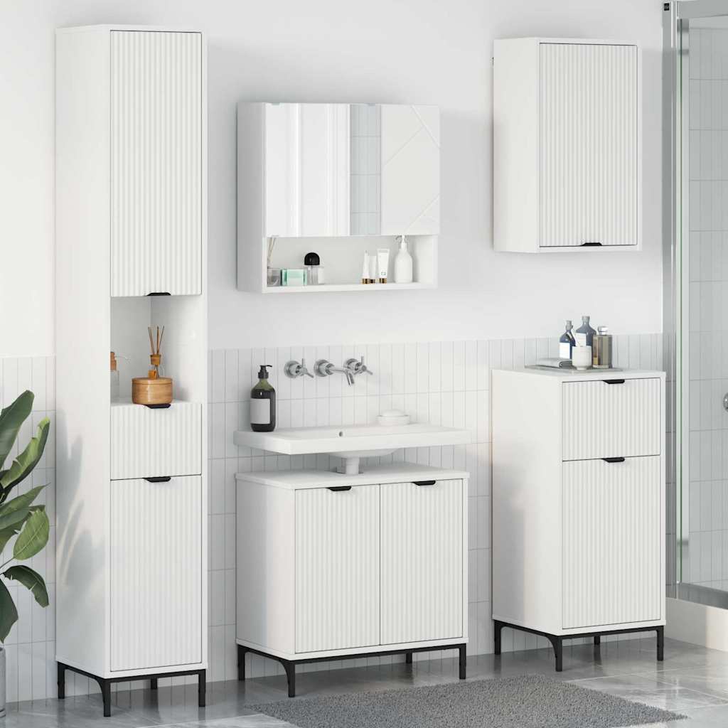 Juego de muebles de baño con cajón Madera Compuesta, Metal