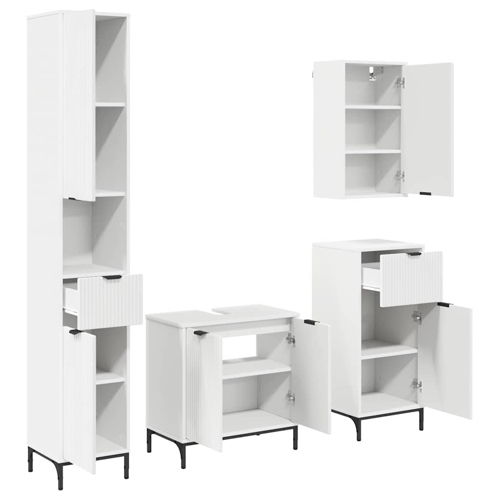 Juego de muebles de baño con cajón Madera Compuesta, Metal