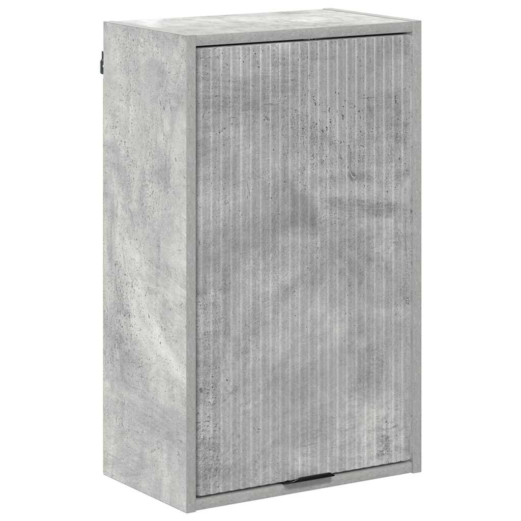 Juego de muebles de baño Gris Concreto Madera Compuesta, Metal