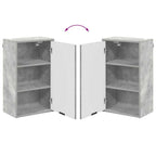 Juego de muebles de baño Gris Concreto Madera Compuesta, Metal