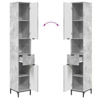 Juego de muebles de baño Gris Concreto Madera Compuesta, Metal