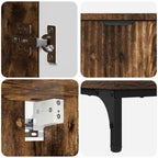 Juego de muebles de baño Roble ahumado Madera Compuesta, Metal