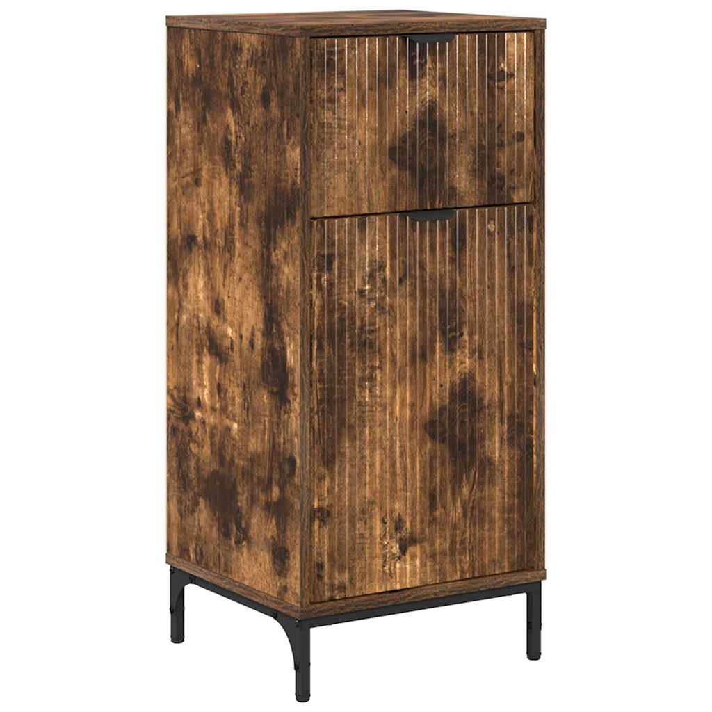 Juego de muebles de baño Roble ahumado Madera Compuesta, Metal