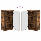 Juego de muebles de baño Roble ahumado Madera Compuesta, Metal