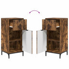 Juego de muebles de baño Roble ahumado Madera Compuesta, Metal