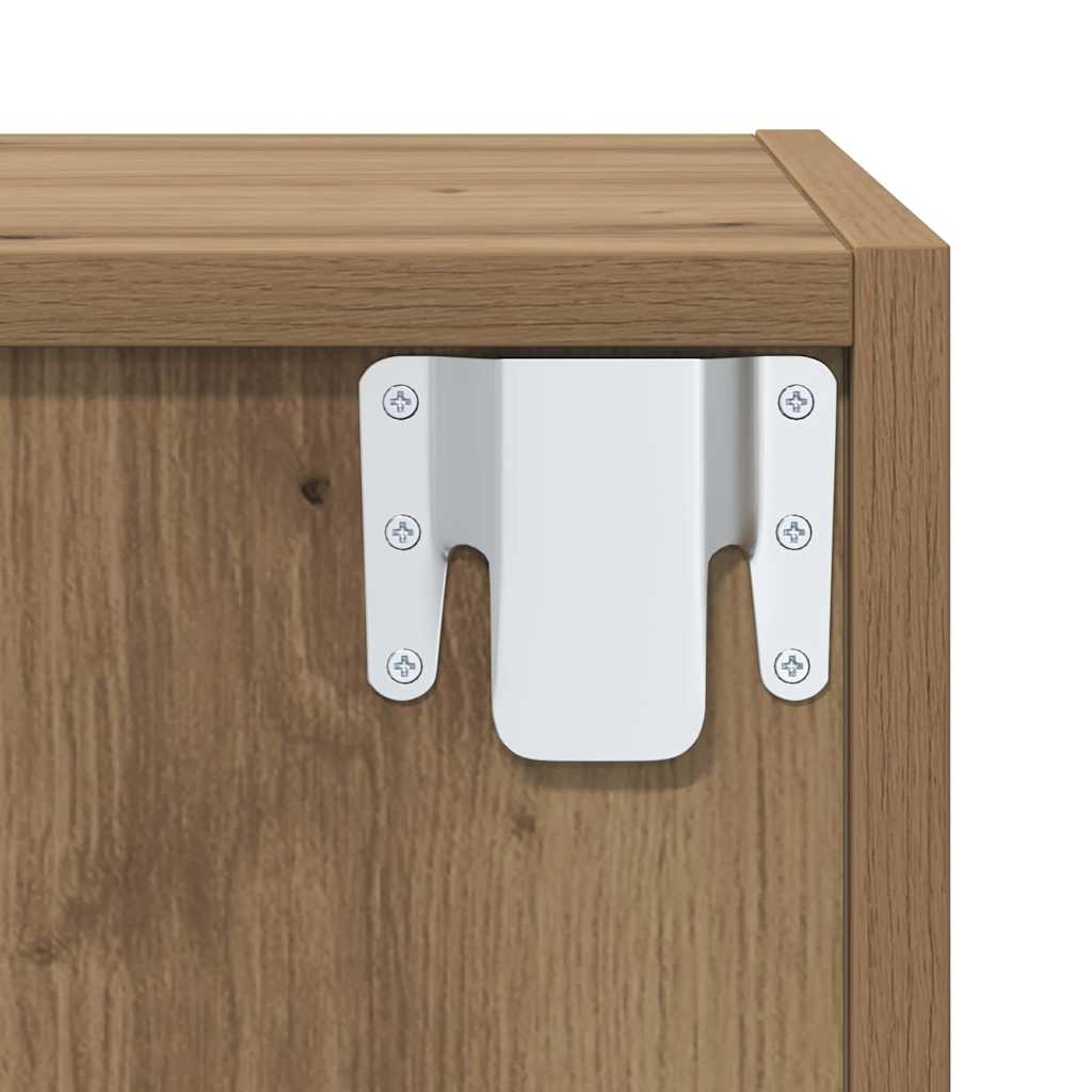 Conjunto de mueble de TV 3 pcs Roble artesanal