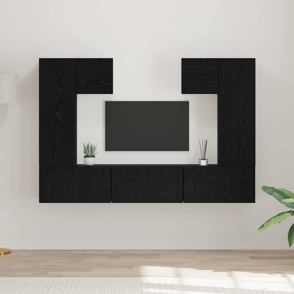 Conjunto de mueble de TV 2 pcs Madera envejecida