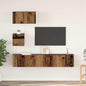 3-piece TV cabinet set Antique wood