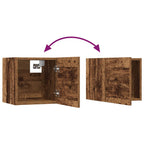 Conjunto de mueble de TV 3 pcs Madera envejecida