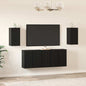 Conjunto de mueble de TV 7 pcs Roble Negro 30,5 x 30 x 60 cm