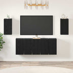 Conjunto de mueble de TV 7 pcs Roble Negro 30,5 x 30 x 60 cm