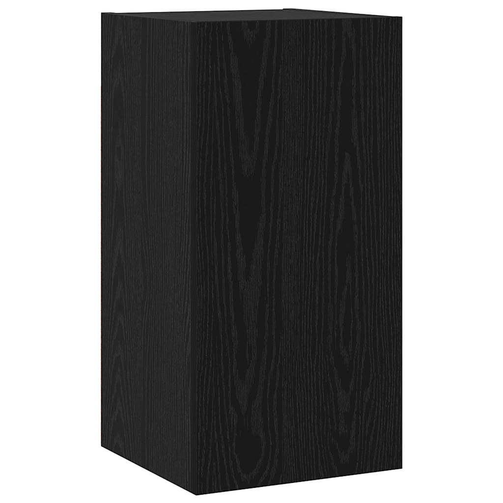 Conjunto de mueble de TV 7 pcs Roble Negro 30,5 x 30 x 60 cm