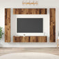 Conjunto de mueble de TV 10 pcs Madera envejecida