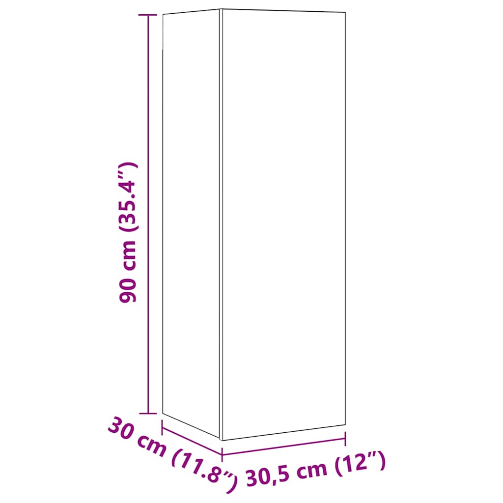 Conjunto de mueble de TV 10 pcs Madera envejecida