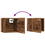 Conjunto de mueble de TV 8 pcs Madera envejecida