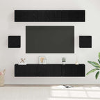 Conjunto de mueble de TV 8 pcs Madera envejecida