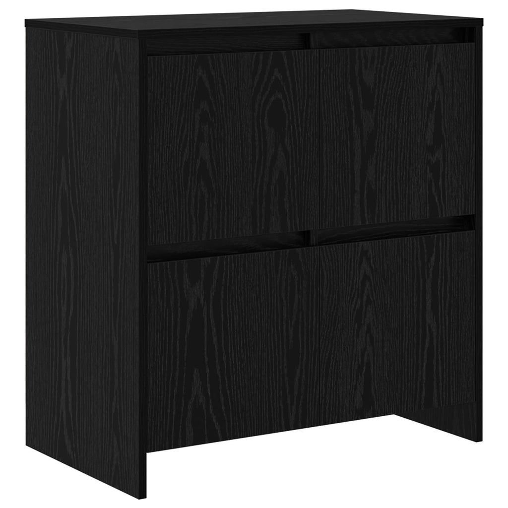 Aparador 3 pcs Roble Negro 70 x 41 x 75 cm Madera de ingeniería
