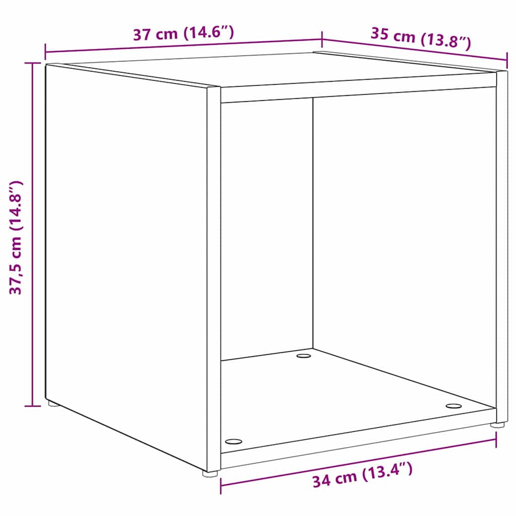 Conjunto de mueble de TV 6 pcs Roble artesanal