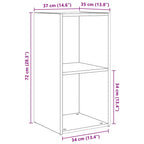 Conjunto de mueble de TV 6 pcs Roble artesanal