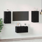 Conjunto de mueble de TV 3 pcs Roble Negro Madera de ingeniería