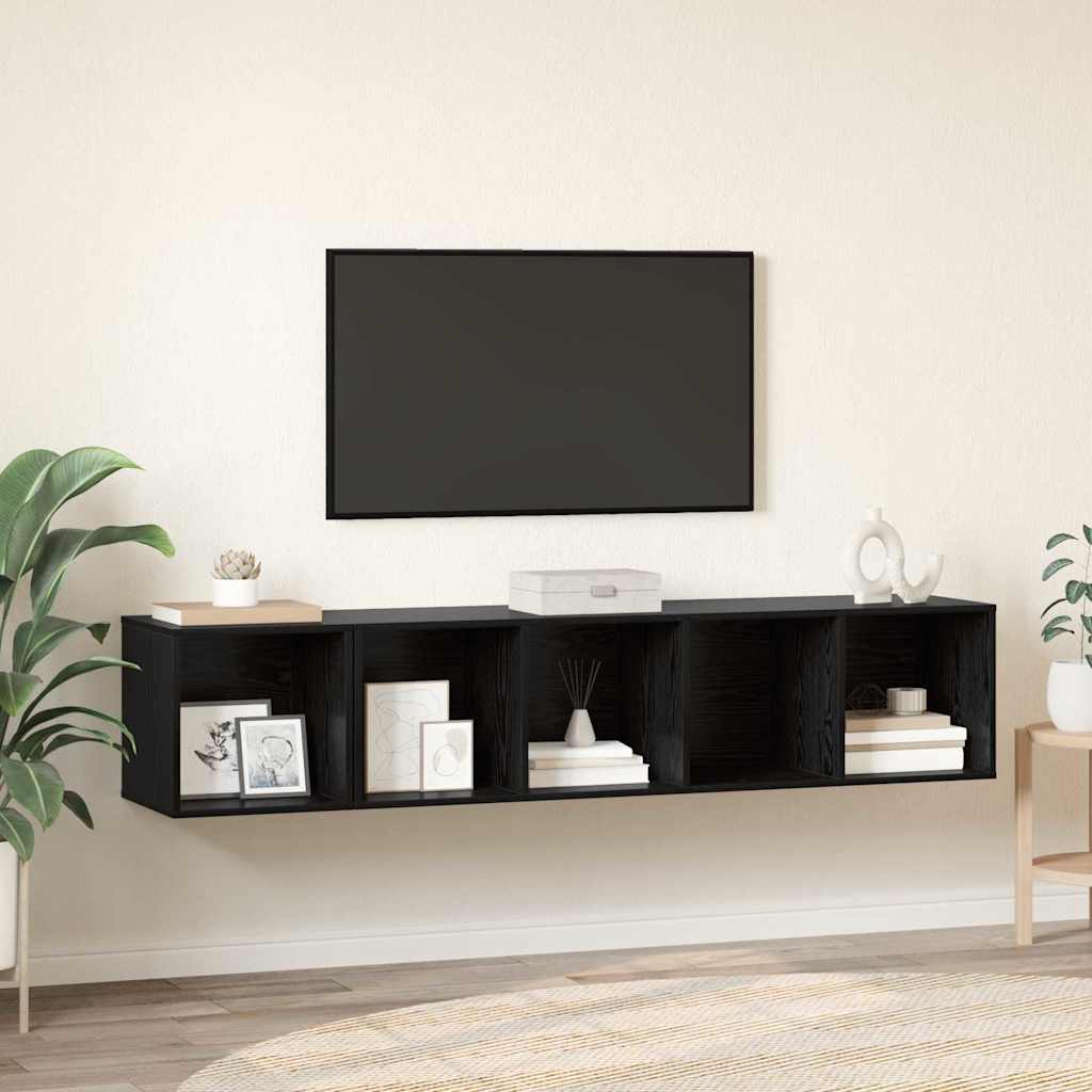 Conjunto de mueble de TV 10 pcs Madera envejecida