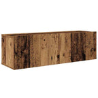 Mueble de TV de Pared 4 pcs Madera Vieja Madera contrachapada