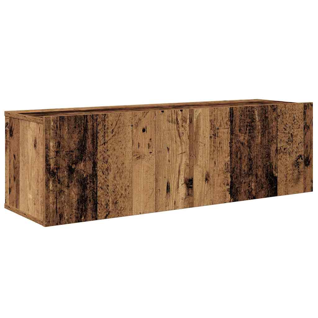 Mueble de TV de Pared 4 pcs Madera Vieja Madera contrachapada