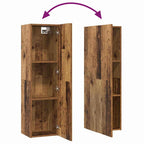 Mueble de TV de Pared 4 pcs Madera Vieja Madera contrachapada