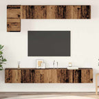 Conjunto de mueble de TV 2 pcs Marrón 37 x 37 x 142,5 cm