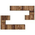 Conjunto de mueble de TV 8 pcs Madera envejecida