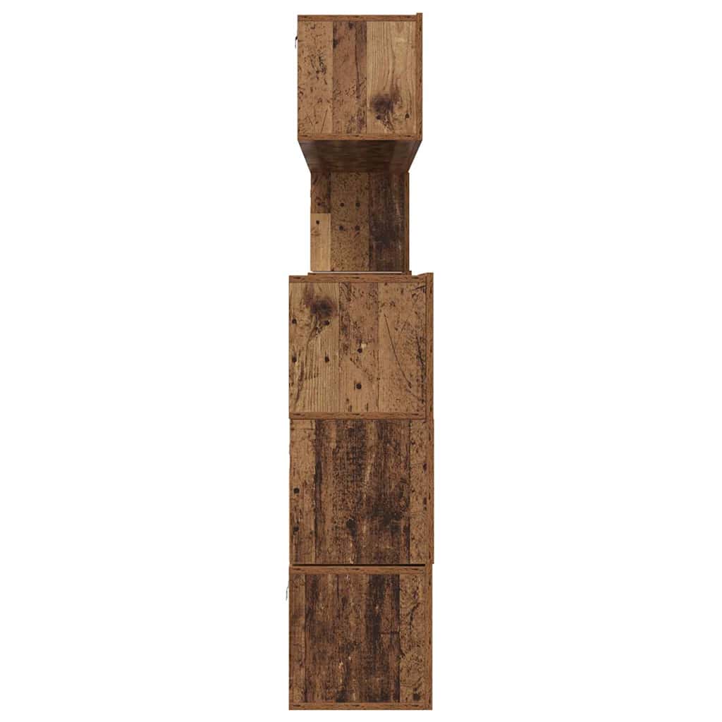 Conjunto de mueble de TV 8 pcs Madera envejecida