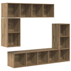 Conjunto de mueble de TV 4 pcs Roble artesanal