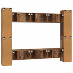 Conjunto de mueble de TV 10 pcs Madera envejecida