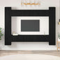Conjunto de mueble de TV 10 pcs Madera envejecida