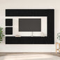 Conjunto de mueble de TV 9 pcs Roble Negro Madera de ingeniería