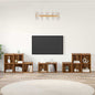 Juego de muebles de TV 8 pcs Madera Vieja Madera contrachapada
