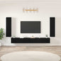 Unidades de TV 4 pcs Roble Negro Madera contrachapada