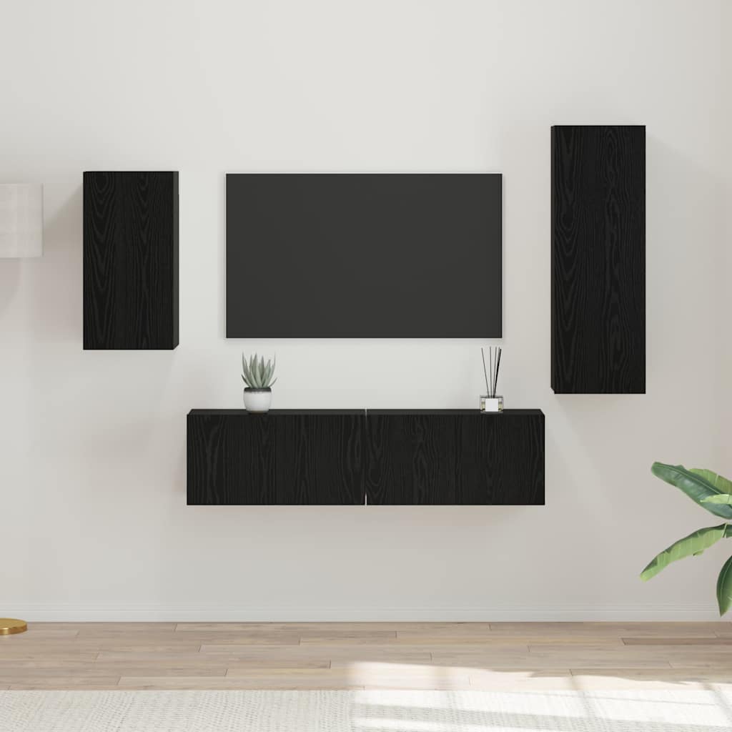 Conjunto de mueble de TV 2 pcs Madera envejecida