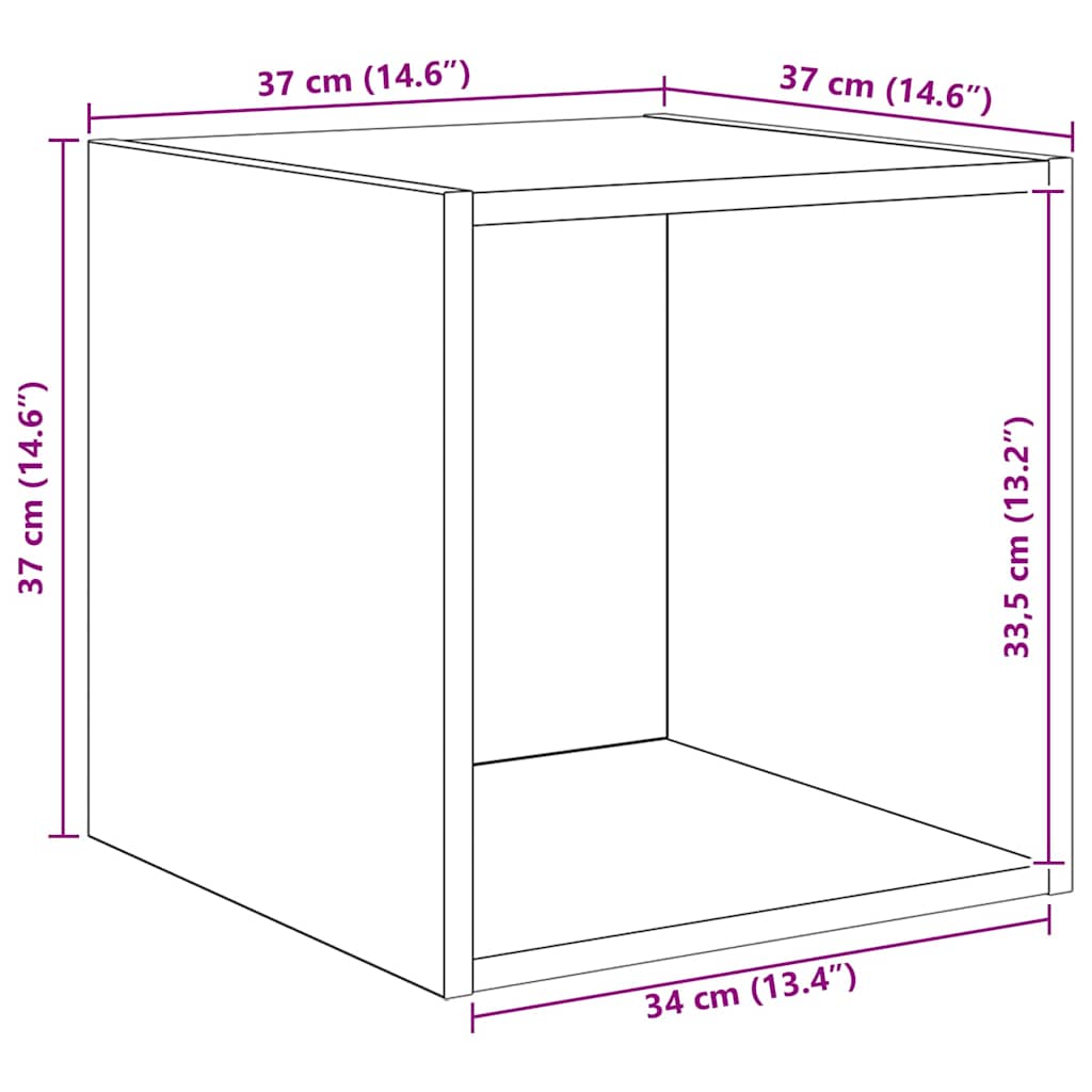 Conjunto de mueble de TV 4 pcs Roble artesanal