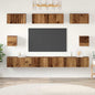 Conjunto de mueble de TV 8 pcs Roble artesanal