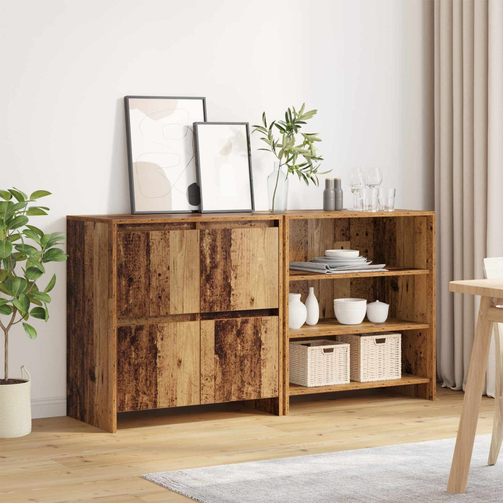 Aparador 2 pcs Madera vieja 70 x 41 x 75 cm