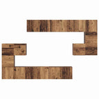 Conjunto de mueble de TV 10 pcs Madera envejecida