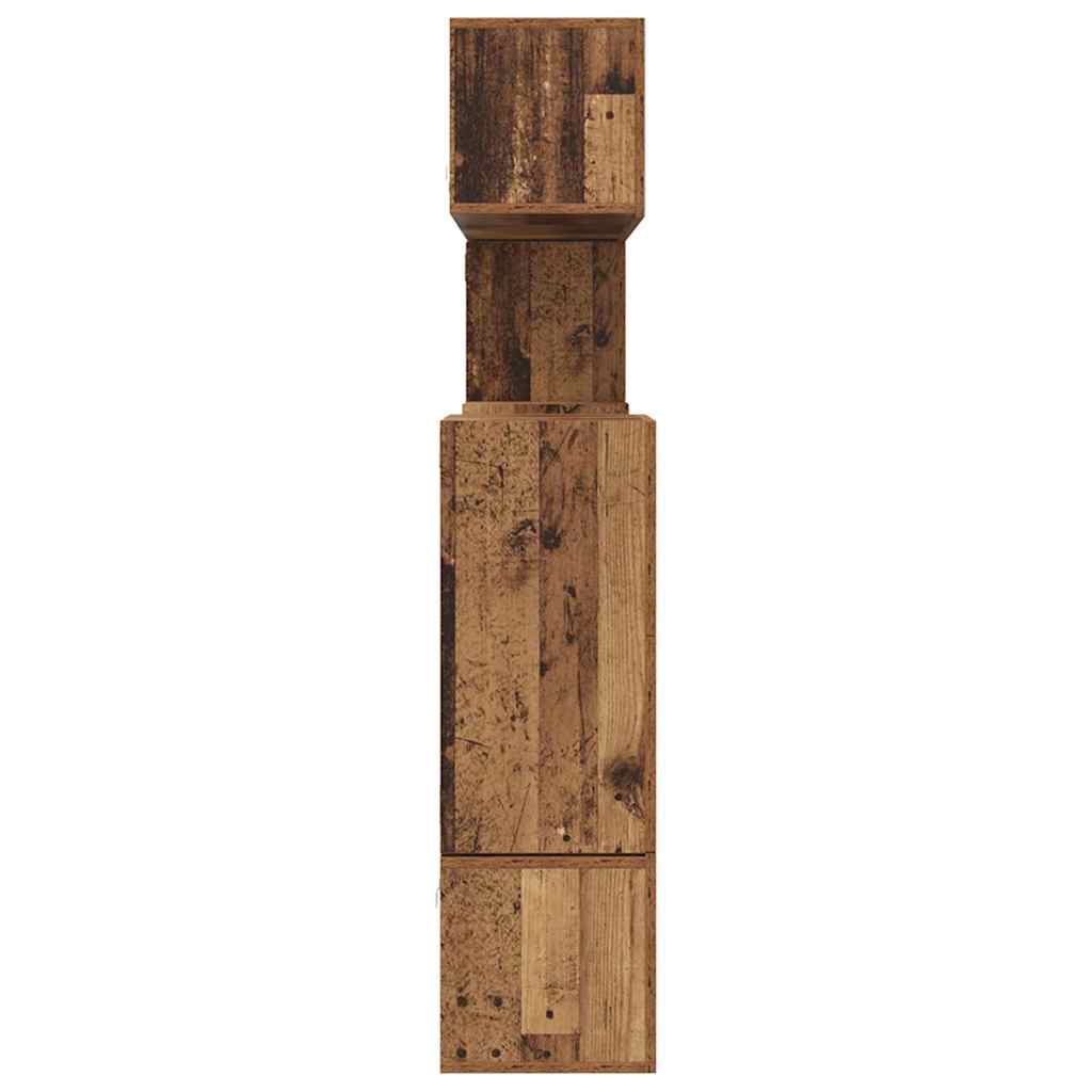Conjunto de mueble de TV 10 pcs Madera envejecida
