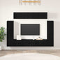 Conjunto de mueble de TV 8 pcs Roble negro Madera contrachapada