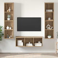 Conjunto de mueble de TV 3 pcs Roble artesanal