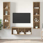 Conjunto de mueble de TV 3 pcs Roble artesanal